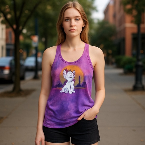 Disney Marie Tie Dye Tank (XL)  Aristocats Disney one of a kind cats - Picture 7 of 7